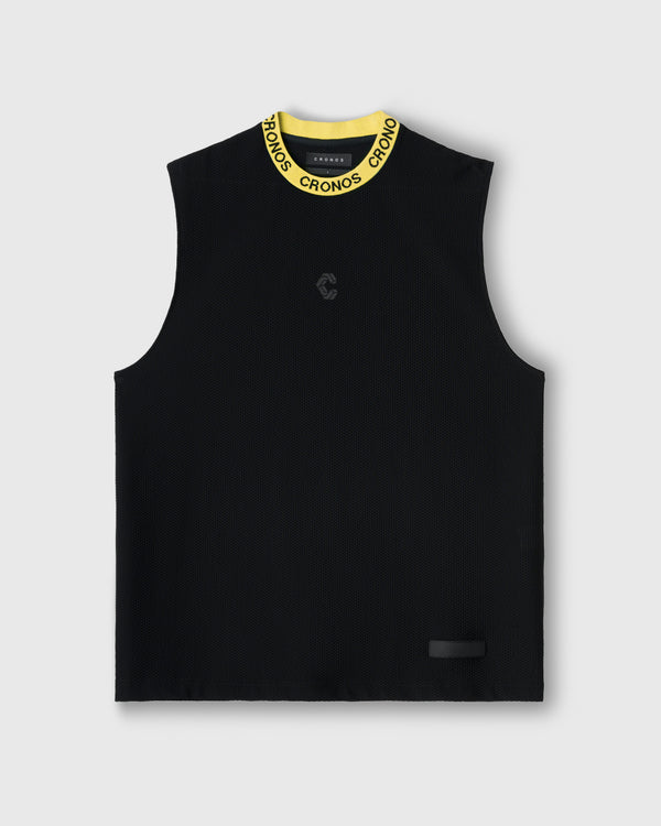 CRONOS 3D AIR MESH SLEEVELESS【BLACK x YELLOW】