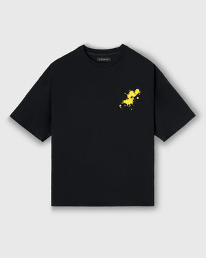 CRONOS PAINT STROKE AIR S/S TEE [BLACK x YELLOW]