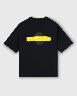 CRONOS PAINT STROKE AIR S/S TEE [BLACK x YELLOW]