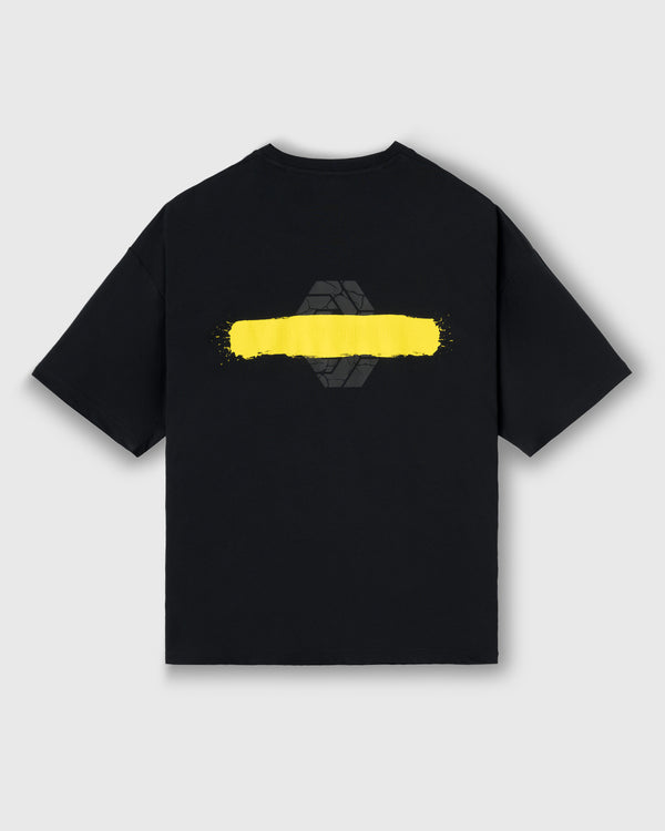 CRONOS PAINT STROKE AIR S/S TEE [BLACK x YELLOW]