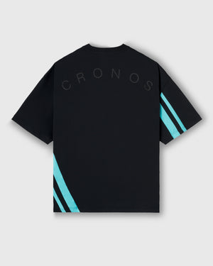 CRONOS SLASH LINE  S/S TEE【BLACK×T.BLUE】