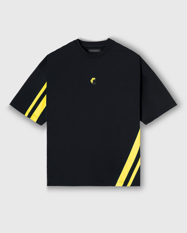 CRONOS SLASH LINE  S/S TEE【BLACK×YELLOW】