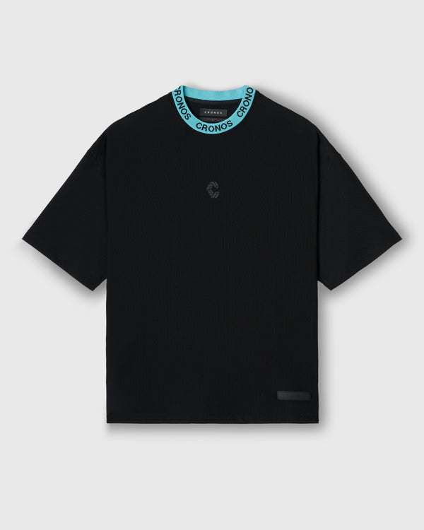 CRONOS 3D AIR MESH S/S TEE【BLACK×T.BLUE】