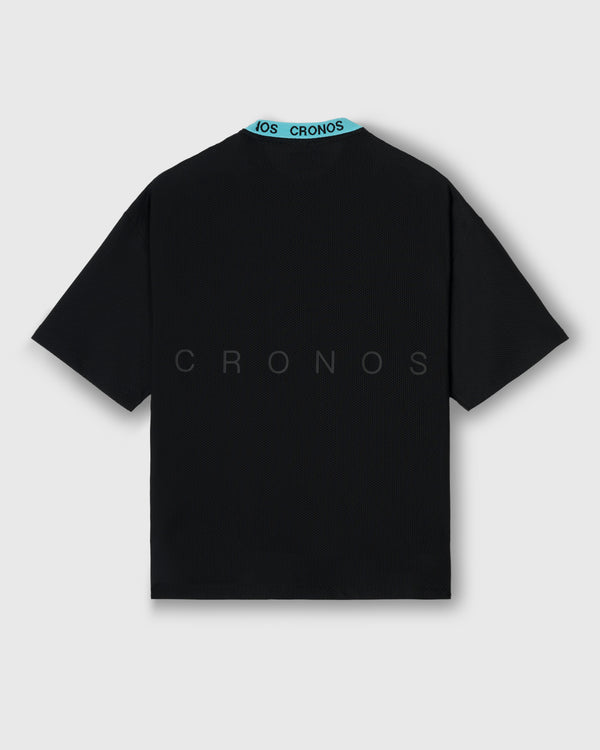 CRONOS 3D AIR MESH S/S TEE【BLACK×T.BLUE】