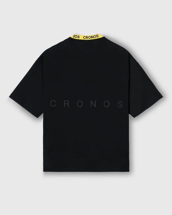 CRONOS 3D AIR MESH S/S TEE【BLACK×YELLOW】