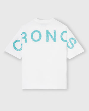 CRONOS 後背標誌蝙蝠袖短袖T恤【白色】