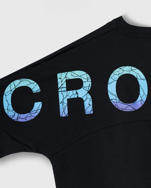 CRONOS BACK LOGO DOLMAN S/S TEE [BLACK x T.BLUE]