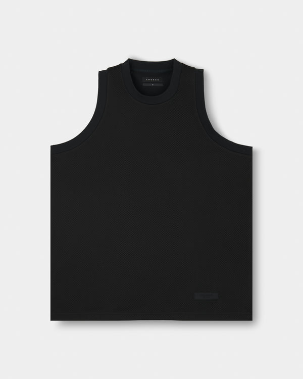 CRONOS × MASATO MESH LAYERED SLEEVELESS【BLACK】