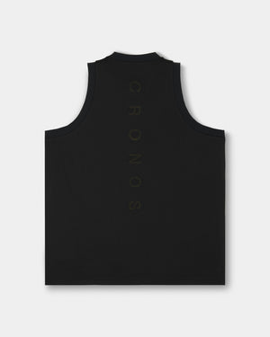 CRONOS × MASATO MESH LAYERED SLEEVELESS【BLACK】