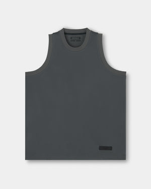 CRONOS × MASATO MESH LAYERED SLEEVELESS【D.GRAY】
