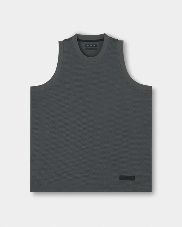 CRONOS × MASATO MESH LAYERED SLEEVELESS【D.GRAY】