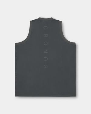 CRONOS × MASATO MESH LAYERED SLEEVELESS【D.GRAY】