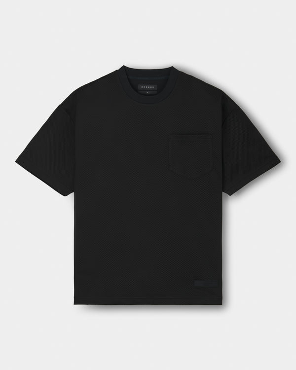 CRONOS × MASATO MESH LAYERED S/S TEE【BLACK】