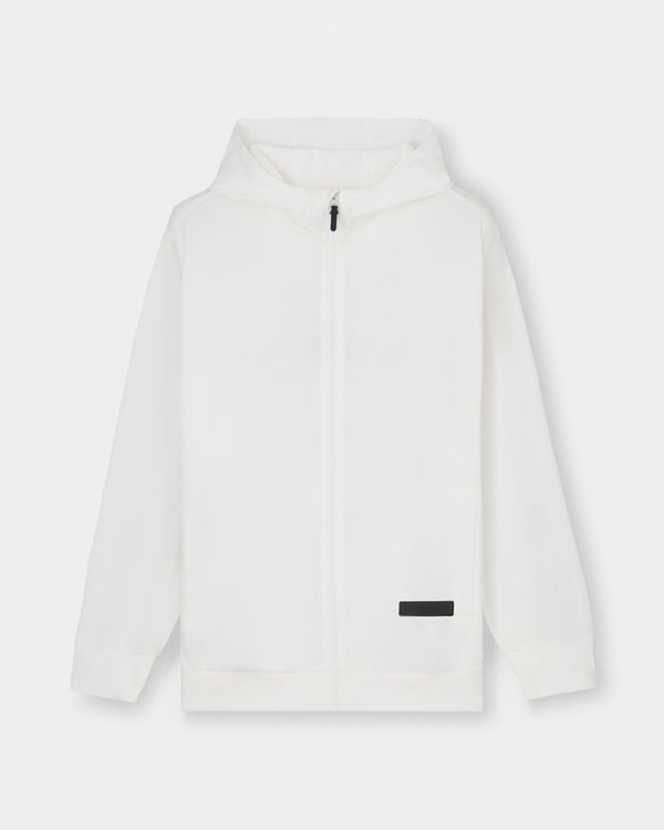 CRONOS × MASATO MESH LAYERED HOODIE【WHITE】