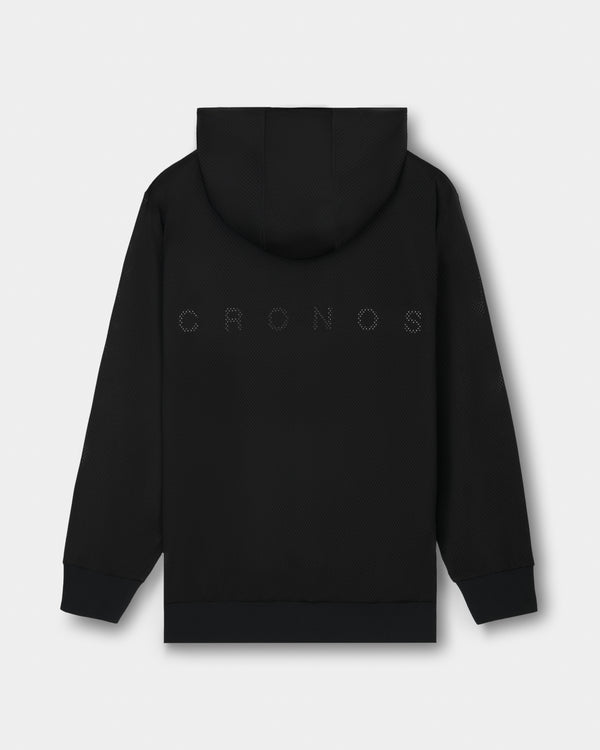 CRONOS × MASATO MESH LAYERED HOODIE【BLACK×WHITE】