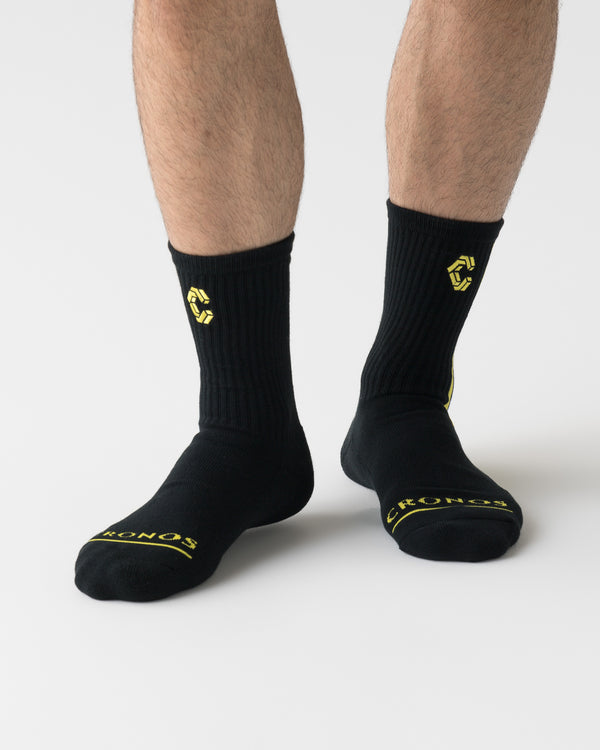 CRONOS GRAPHIC SOCKS【BLACK×YELLOW】