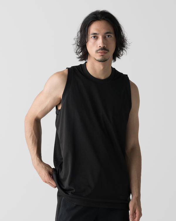 CRONOS × MASATO MESH LAYERED SLEEVELESS【BLACK】