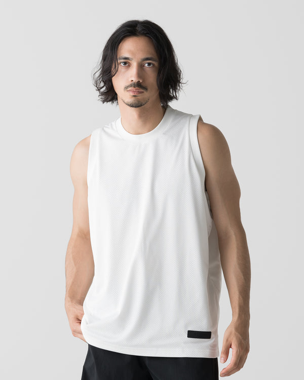 CRONOS × MASATO MESH LAYERED SLEEVELESS【WHITE】