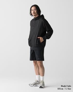 CRONOS × MASATO MESH LAYERED HOODIE【BLACK×WHITE】