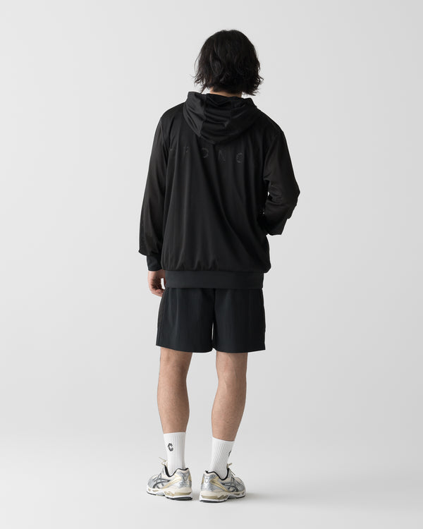 CRONOS × MASATO MESH LAYERED HOODIE【BLACK×WHITE】