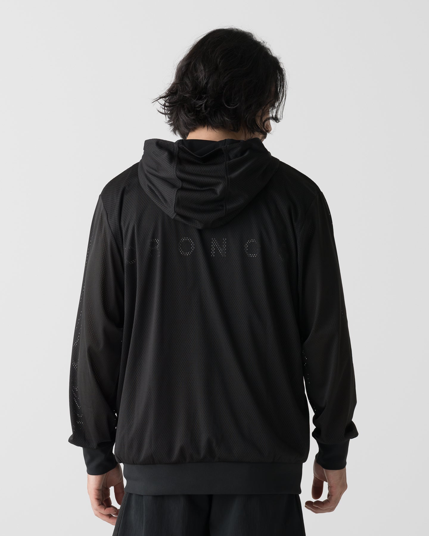 CRONOS × MASATO MESH LAYERED HOODIE【BLACK×WHITE】