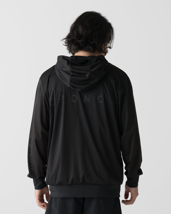 CRONOS × MASATO MESH LAYERED HOODIE【BLACK×WHITE】
