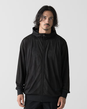 CRONOS × MASATO MESH LAYERED HOODIE【BLACK×WHITE】