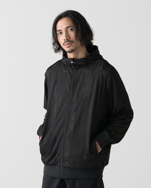 CRONOS × MASATO MESH LAYERED HOODIE【BLACK×WHITE】