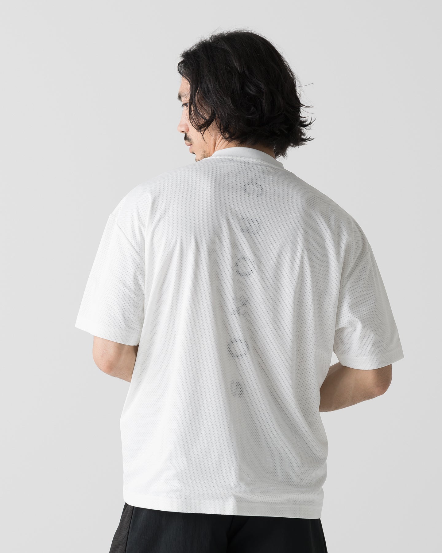 CRONOS × MASATO MESH LAYERED S/S TEE【WHITE】