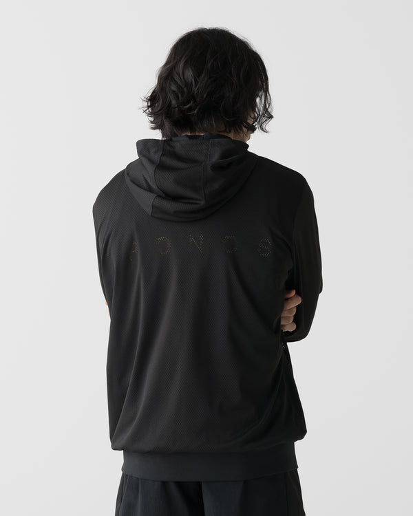 CRONOS × MASATO MESH LAYERED HOODIE【BLACK×YELLOW】