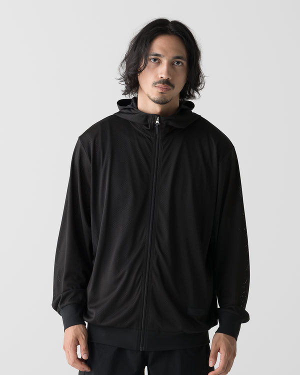 CRONOS × MASATO MESH LAYERED HOODIE【BLACK×YELLOW】