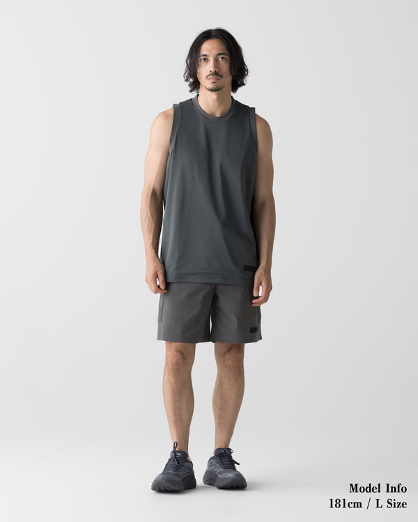 CRONOS × MASATO MESH LAYERED SLEEVELESS【D.GRAY】