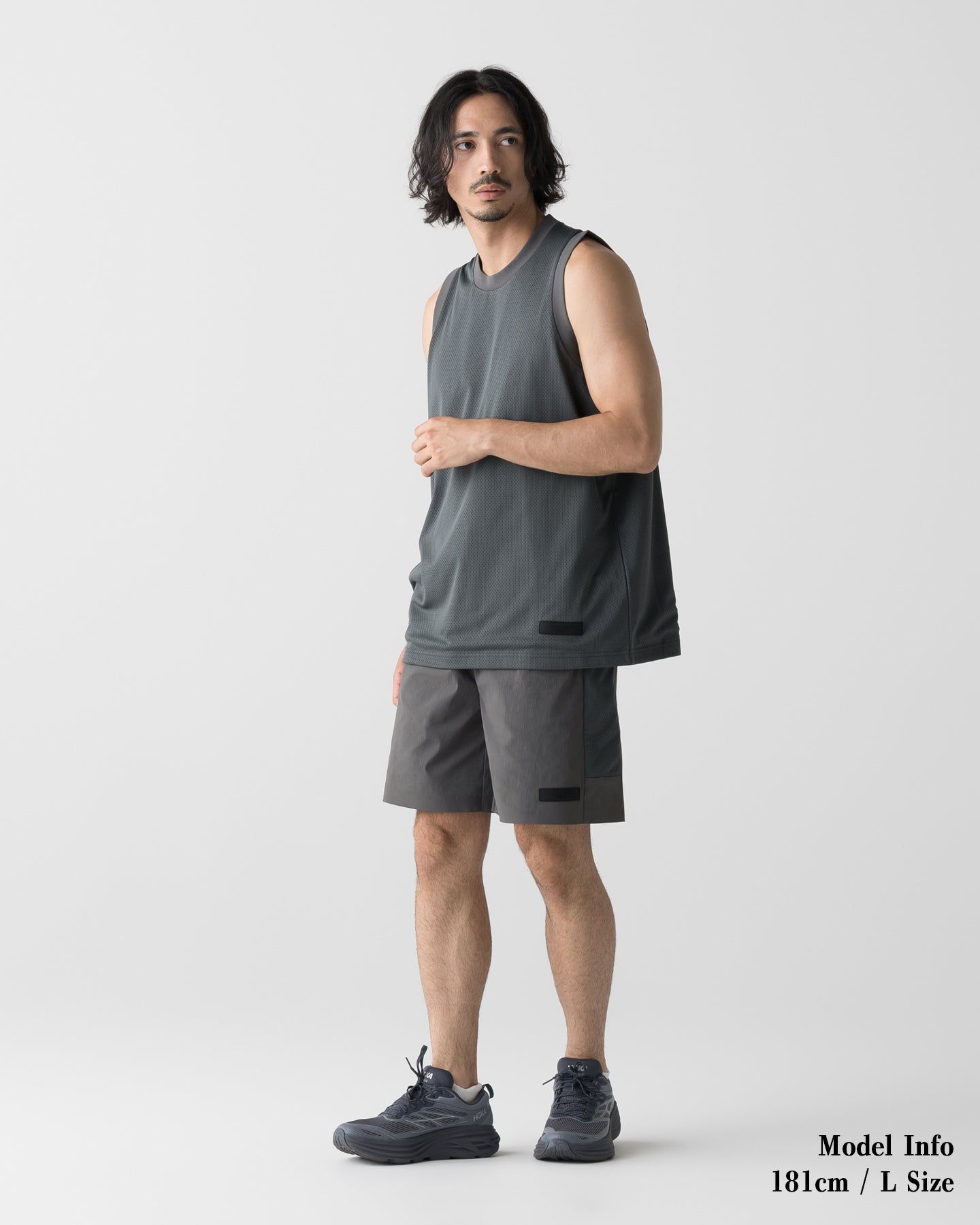 CRONOS × MASATO MESH LAYERED SLEEVELESS【D.GRAY】