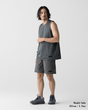 CRONOS × MASATO MESH LAYERED SLEEVELESS【D.GRAY】