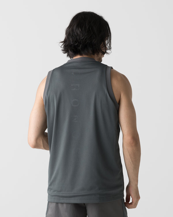 CRONOS × MASATO MESH LAYERED SLEEVELESS【D.GRAY】