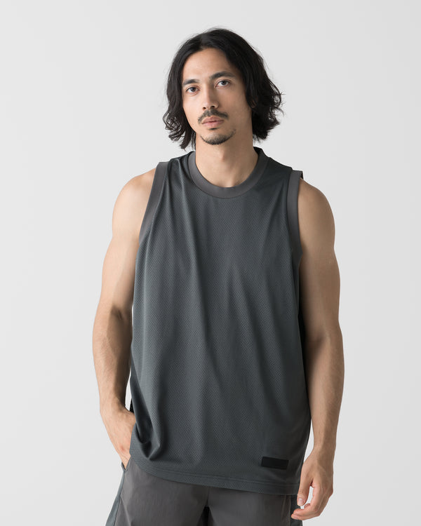 CRONOS × MASATO MESH LAYERED SLEEVELESS【D.GRAY】