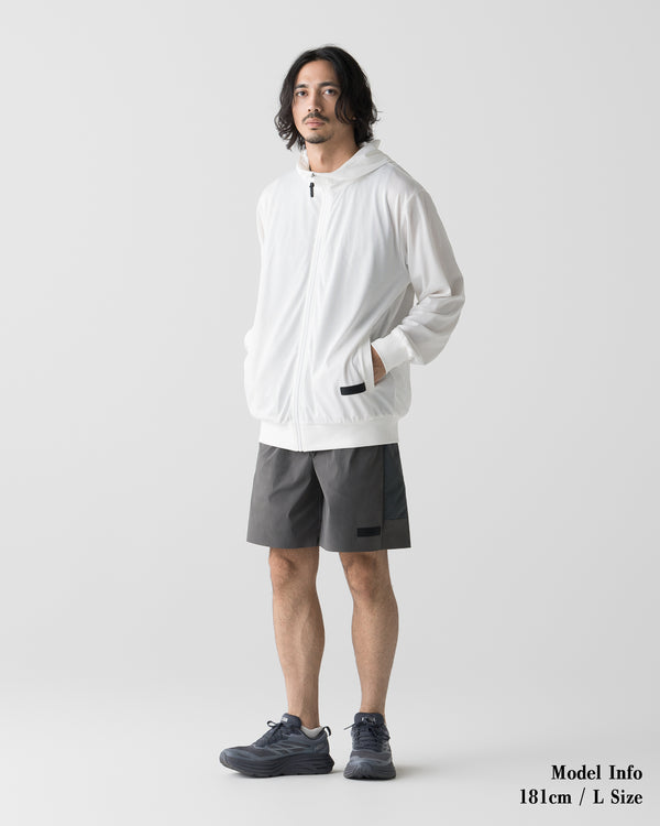 CRONOS × MASATO MESH LAYERED HOODIE【WHITE】