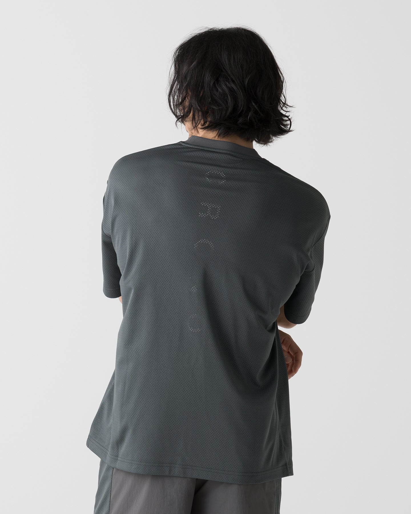 CRONOS × MASATO MESH LAYERED S/S TEE【D.GRAY】