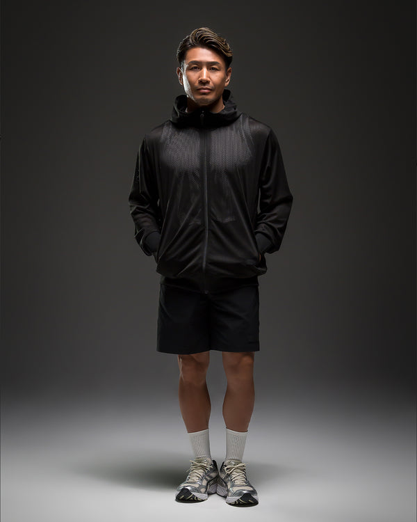 CRONOS × MASATO MESH PANEL SHORTS【BLACK×WHITE】