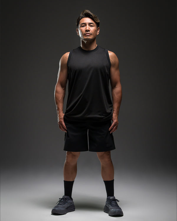 CRONOS × MASATO MESH LAYERED SLEEVELESS【BLACK】