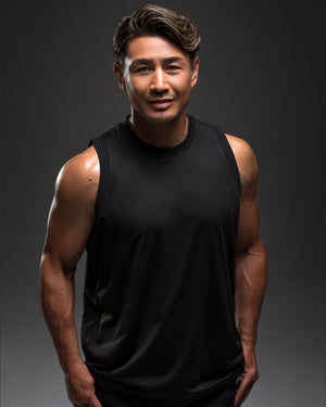 CRONOS × MASATO MESH LAYERED SLEEVELESS【BLACK】