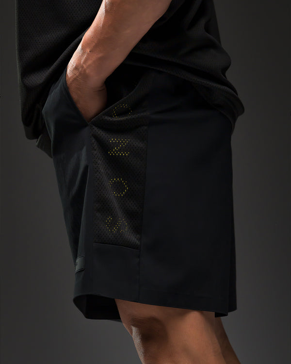 CRONOS × MASATO MESH PANEL SHORTS【BLACK×YELLOW】
