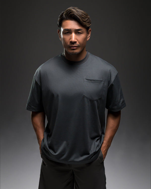 CRONOS × MASATO MESH LAYERED S/S TEE【D.GRAY】