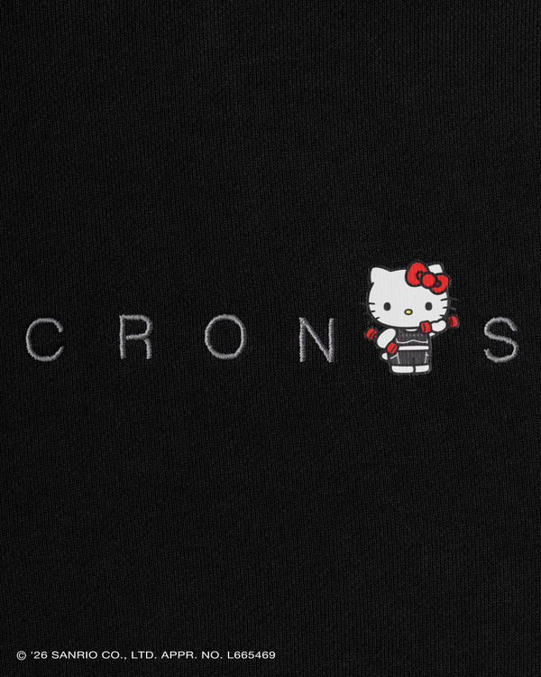 【unisex】CRONOS × HELLO KITTY HOODIE【BLACK】