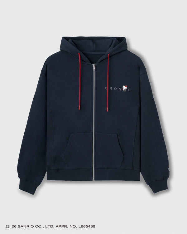 【unisex】CRONOS × HELLO KITTY HOODIE【NAVY】
