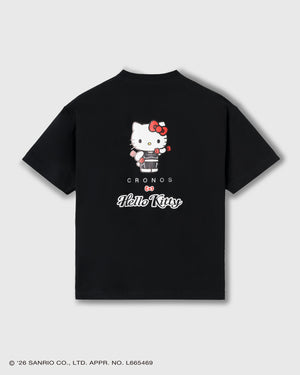 【unisex】CRONOS × HELLO KITTY BIG TEE【BLACK】