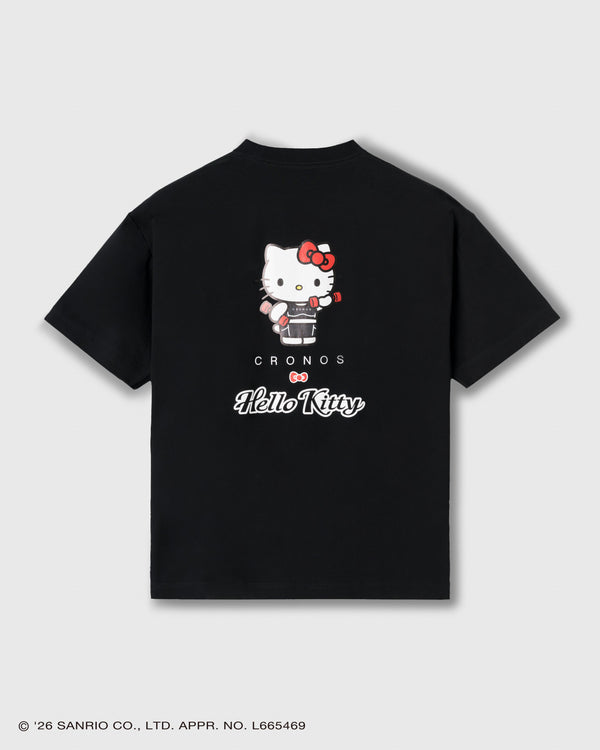 【unisex】CRONOS × HELLO KITTY BIG TEE【BLACK】