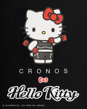 【unisex】CRONOS × HELLO KITTY BIG TEE【BLACK】