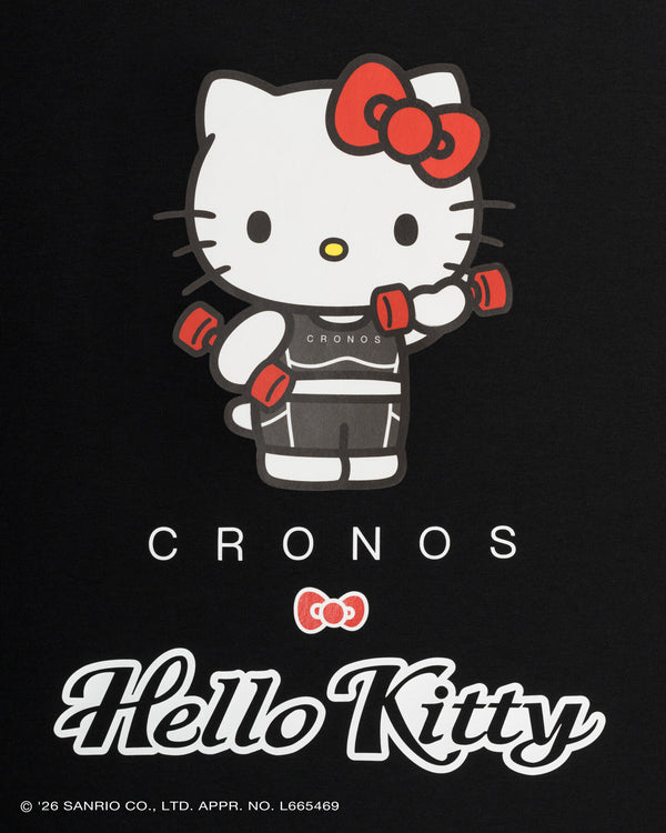 【unisex】CRONOS × HELLO KITTY BIG TEE【BLACK】