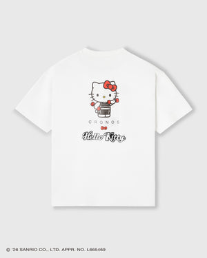 【unisex】CRONOS × HELLO KITTY BIG TEE【WHITE】